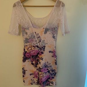 Free people - intimately brand floral & lace dress